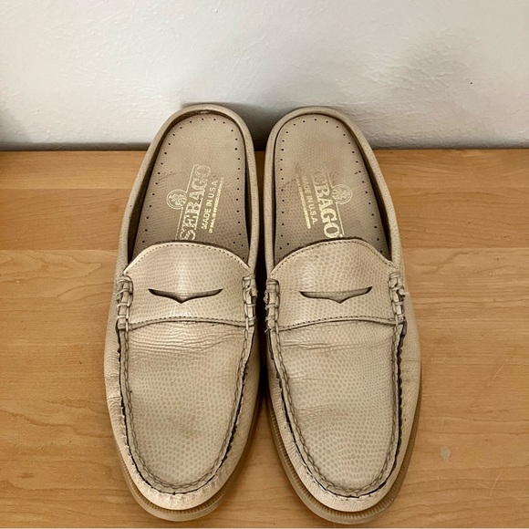 Sebago Leather Dan Clog Waxy Mule Loafers in Cream, size 8.5 - Picture 2 of 8